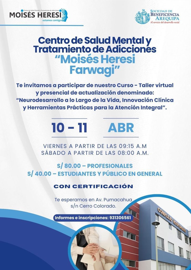 Curso – Taller: «Neurodesarrollo a lo largo de la Vida, Innovación Clínica y Herramientas Prácticas para la Atención Integral».