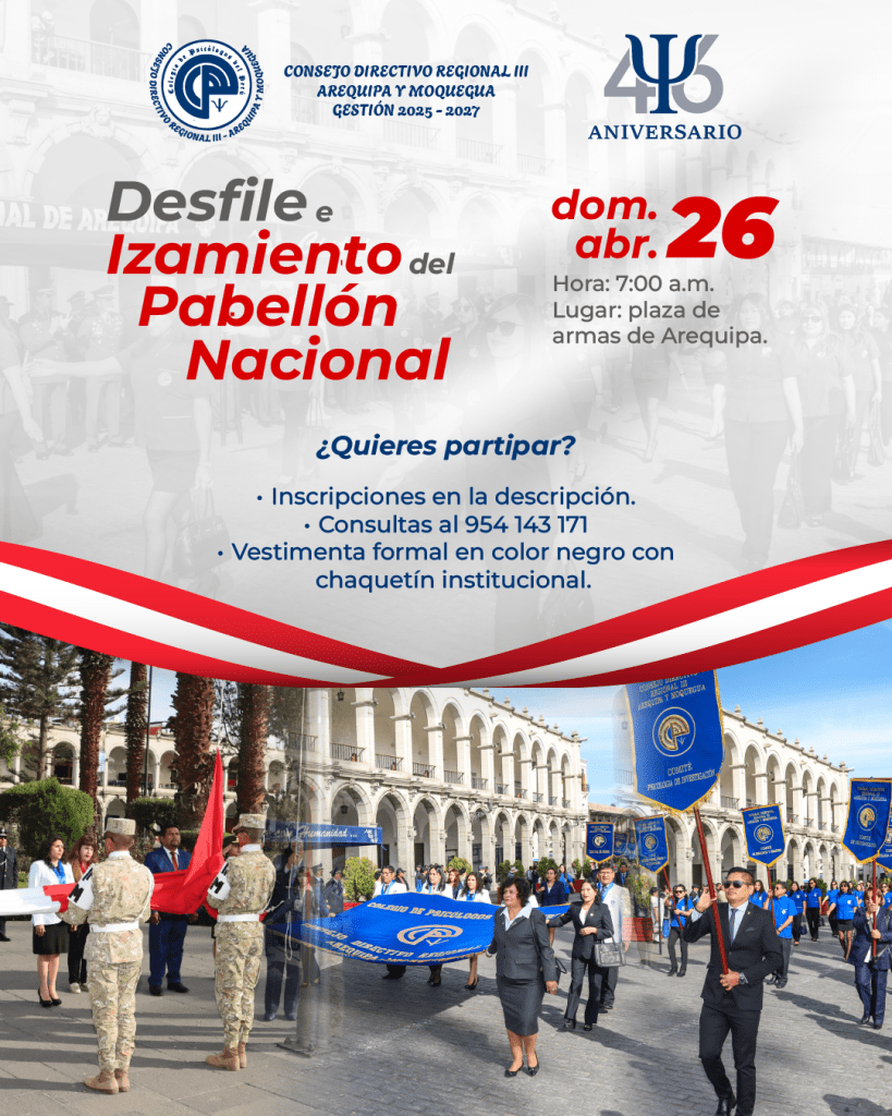 Desfile e izamiento del pabellón nacional