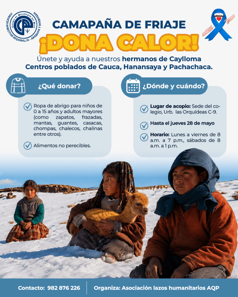 CAMPAÑA DE FRIAJE ¡DONA CALOR!