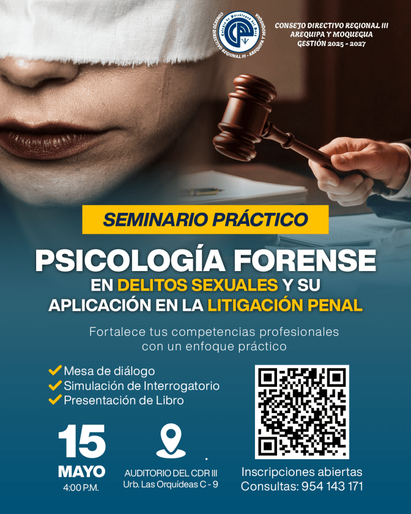 SEMINARIO PRÁCTICO GRATUITO DE PSICOLOGÍA FORENSE