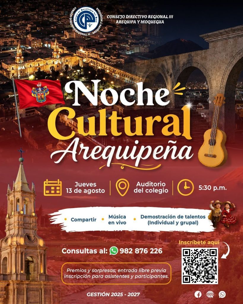 Noche Cultural Arequipeña: tradición, talento y confraternidad